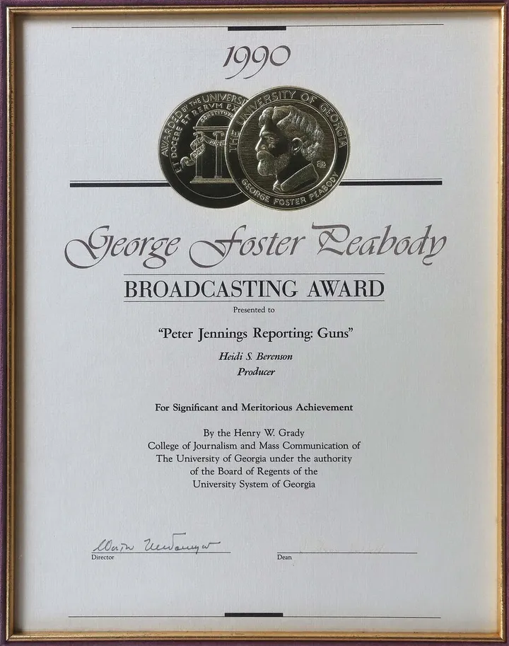Heidi Berenson’s Peabody Award